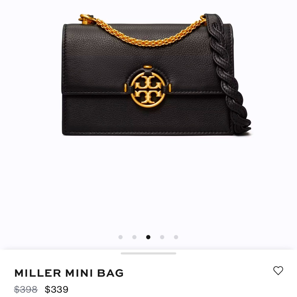 TORY BURCH MILLER MINI BAG Black/Gold. Picture for details. Worn 1x